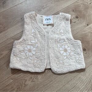 Zara embroidered vest size 8-9